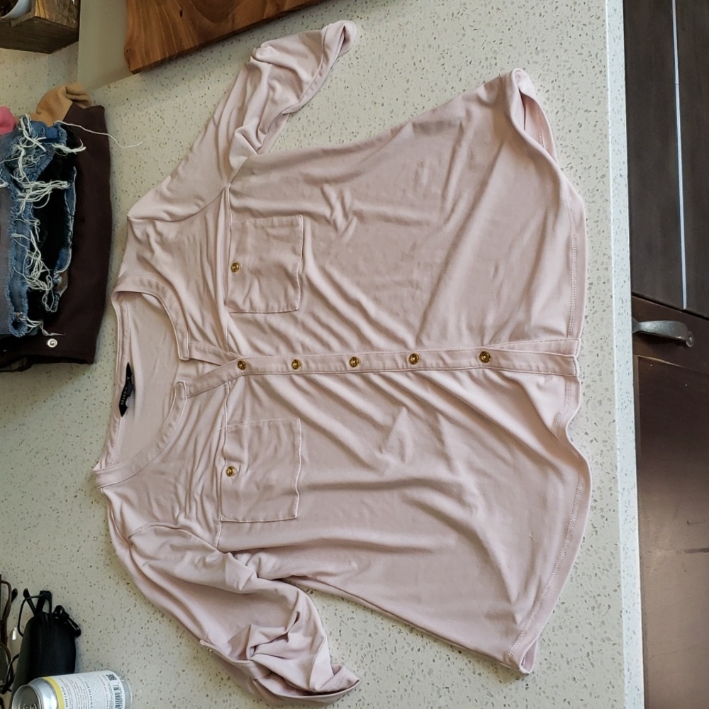 Dusty Rose blouse Ellen Tracy size L